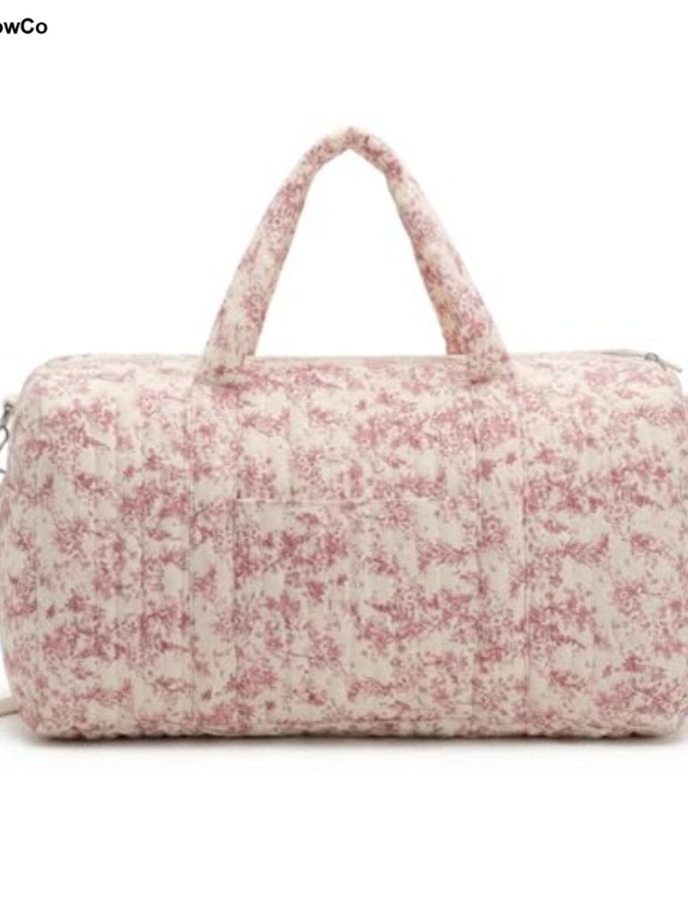 Quilted Duffle Bag Cute Teddy Bear Weekender Travel Bag